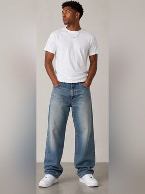 BKE Seth Jeans Men’s 34x32 Bootcut Medium Wash Distressed Denim